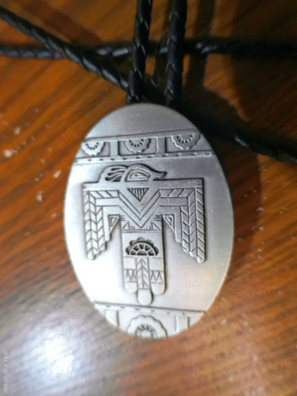 Vintage FORT Tie Necklace Tie Thunderbird Southwestern Native American